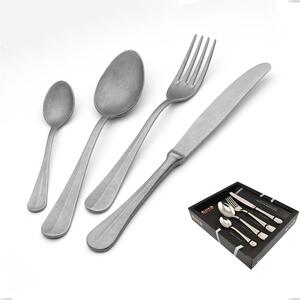 Servizio Posate 24 Pezzi ROYAL RETRO' in acciaio inox 18/10 lucidatura opaca 2,5 mm di spessore