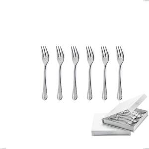 Confezione a libro 6 pezzi forchette dolce Royal Retro, Acciaio inox 18-10 finitura vintage, spessore 2.5 mm