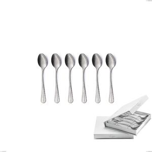 Confezione a libro 6 pezzi cucchiaini caff� Royal Retro, Acciaio inox 18-10 finitura vintage, spessore 2.5 mm