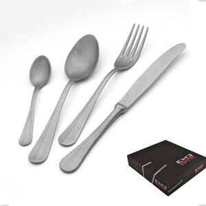 Set di posate 75 pezzi Royal Retro in confezione regalo, Acciaio inox 18-10 finitura vintage, spessore 2.5 mm