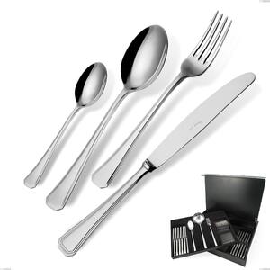 Servizio di posate 113 pezzi in astuccio regalo coltello manico vuoto Savoia, Acciaio inox 18.10 (AISI304), spessore 2.5 mm