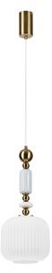 Lampadario a sospensione su cavo ROYAL 1xE27/15W/230V oro/bianco