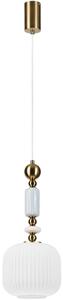 Lampadario a sospensione su cavo ROYAL 1xE27/15W/230V oro/bianco