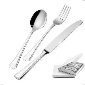Confezione a libro 6 pezzi cucchiaini caff� Savoia Argentato 3 mm spessore argento 25 micron, Acciaio inox 18/10 (AISI304) Argento 25 micron, spessore 3 mm
