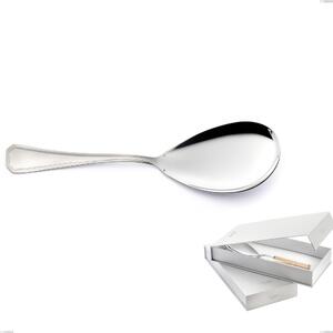 Confezione a libro 1 pezzo pala riso Savoia Argento 8 micron, Acciaio inox Aisi 304 Finitura Argentata, spessore argento 8 micron, spessore posata 3 mm
