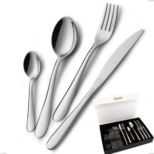 Set di posate 24 pezzi Segno in confezione panoramica a libro coltello economico, Acciaio inox 18/10 (AISI304), spessore 1.8 mm