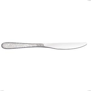 Coltello tavola economico Segno Mediterraneo, Acciaio 18/10 (aisi 304) incisione laser, spessore 1.8 mm, lunghezza 225 mm