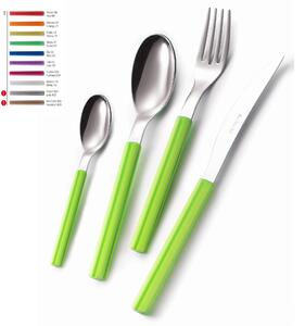Set Posate colorate SKY 1 Coltello 1 Forchetta 1 Cucchiaio 1 Cucchiaino caff� Materiale 18/0 AISI 430 Nichel Free in acciaio manico in metacrilato colorato