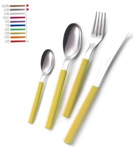 Set Posate colorate SKY 1 Coltello 1 Forchetta 1 Cucchiaio 1 Cucchiaino caff� in acciaio Materiale 18/0 AISI 430 Nichel Free manico in metacrilato colorato