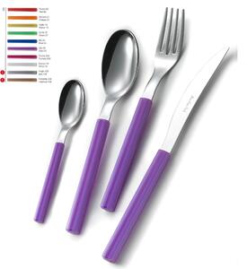 Set Posate colorate SKY 1 Coltello 1 Forchetta 1 Cucchiaio 1 Cucchiaino caff� in acciaio Materiale 18/0 AISI 430 Nichel Free manico in metacrilato colorato