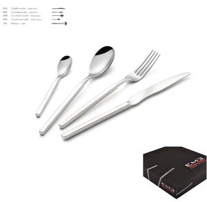 Servizio Posate ZEUS INOX LUCIDO 49 pezzi 12 posti tavola acciaio inox 18.10 AISI304 confezione regalo