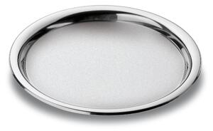 Vassoio Rotondo Fondo con bordo rialzato Convivio � 30 cm con bordo inox lucido ed interno sabbiato