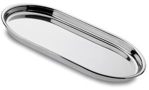 Vassoio Ovale Fondo Convivio � 36 cm con bordo in acciaio inox Lucido