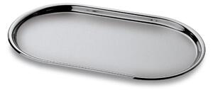 Vassoio Ovale Piano Convivio � 36 cm con bordo in acciaio inox Lucido interno sabbiato