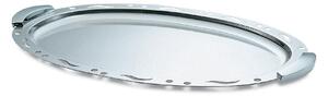 Vassoio Ovale con manici 33x50 cm Linea Punto e Virgola EME in acciaio inox Lucido traforato