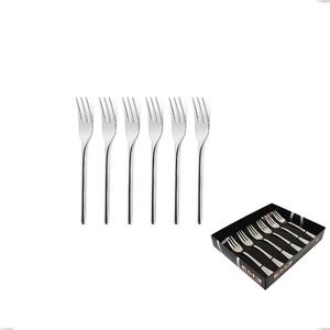 Confezione vetrina 6 pezzi forchettine dolce Vanity, Acciaio inox 18/10 (AISI304), forgiate, spessore Forgiate