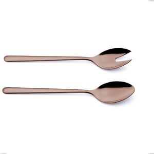 Coppia insalata Venice Copper Bronze, Acciaio Inox 18-10 trattamento pvd bronzo, spessore 4 mm, lunghezza 260 mm