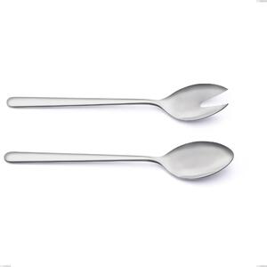 Coppia insalata venice sabbiato, Acciaio inox Aisi 304 Posate sabbiate, spessore 4 mm, lunghezza 260 mm