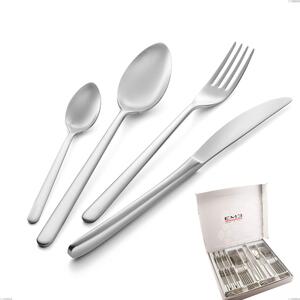 Cofanetto 24 pezzi venice sabbiato, Acciaio inox Aisi 304 Posate sabbiate, spessore 4 mm