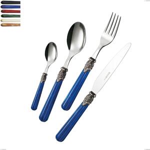 Servizio Posate Colorate 4 pezzi VERSAILLES 1 Coltello 1 Forchetta 1 Cucchiaio 1 Cucchiaino caff� in acciaio 18.10