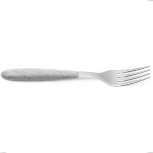 Forchetta tavola vero betulla, acciaio 18.0, manicatura pbt sublimato acciaio lucido, lunghezza 190 mm