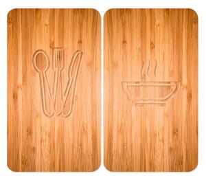 Set di 2 copri stufe in vetro, 52 x 30 cm Lunch - Wenko