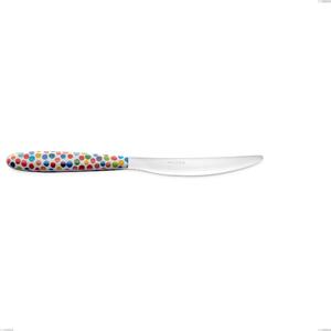 Coltello tavola vero coriandoli, acciaio 18.0 nickel free, manicatura pbt sublimato acciaio lucido, lunghezza 225.00 mm