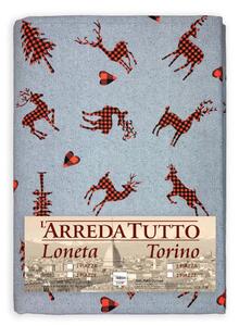 TELO ARREDO copritutto GRAN FOULARD COPRILETTO copridivano tessuto DIGITY CERVI grigio scuro in puro cotone 1 PIAZZA