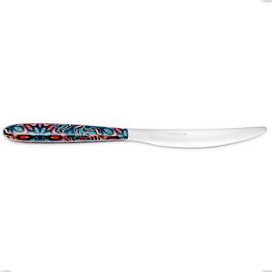 Coltello tavola vero damasco, acciaio 18.0 nickel free, manicatura pbt sublimato acciaio lucido, lunghezza 220 mm
