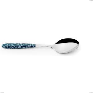 Cucchiaio da servizio vero flowers, acciaio 18.0 nickel free, manicatura pbt sublimato acciaio lucido, lunghezza 250 mm