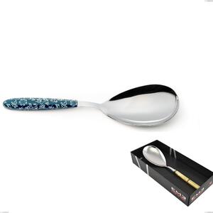 Confezione vetrina 1 pezzo pala riso vero flowers, acciaio 18.0 nickel free, manicatura pbt sublimato acciaio lucido