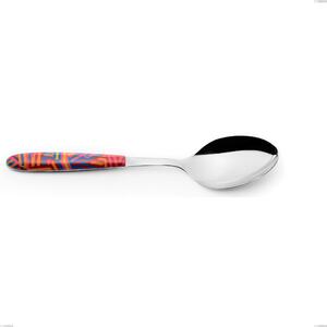Cucchiaio da servizio vero linear, acciaio 18.0 nickel free, manicatura pbt sublimato acciaio lucido, lunghezza 250 mm