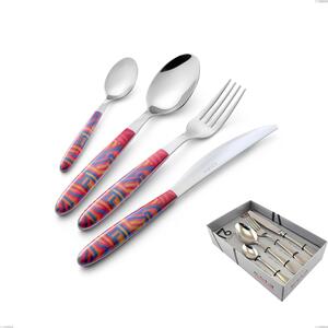 Confezione vetrina 16 pezzi vero linear, acciaio 18.0 nickel free, manicatura pbt sublimato acciaio lucido