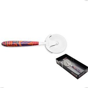 Confezione vetrina rotella tagliapizza vero linear, acciaio 18.0 nickel free, manicatura pbt sublimato acciaio lucido