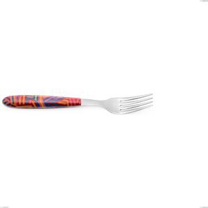 Forchetta tavola vero linear, acciaio 18.0 nickel free, manicatura pbt sublimato acciaio lucido, lunghezza 205 mm