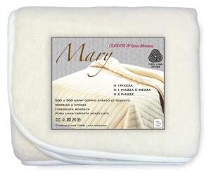 COPERTA MARY in vera LANA MERINOS 1000 gr. Pura lana vergine 1 PIAZZA