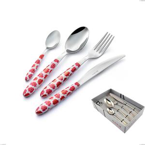 Confezione vetrina 16 pezzi Vero poppy, acciaio 18.0 nickel free, manicatura pbt sublimato acciaio lucido