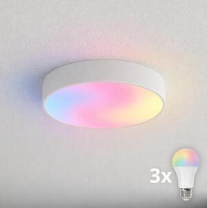 Brilagi - Plafoniera LED RGBW dimmerabile per bagno CLARE 3xE27/9W/230V IP54 Wi-Fi bianca