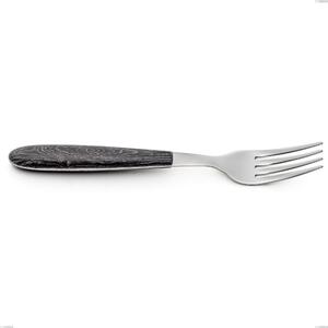 Forchetta tavola vero wenge, acciaio 18.0 nickel free, manicatura pbt sublimato acciaio lucido, lunghezza 190 mm