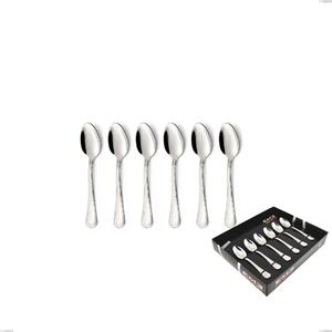 Confezione vetrina 6 pezzi moka Luigi XVI, Acciaio Inox 18.10 (AISI304), spessore 3.00 mm- posate