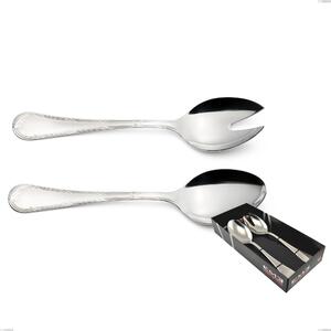 Confezione vetrina 2 pezzi insalata Luigi XVI, Acciaio Inox 18.10 (AISI304), spessore 3.00 mm