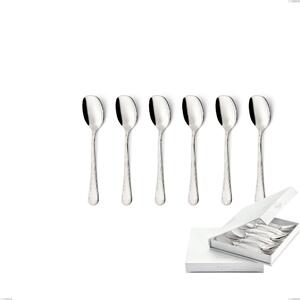 Confezione a libro 6 pezzi cucchiaini gelato Luigi XVI, Acciaio Inox 18.10 (AISI304), spessore 3.00 mm