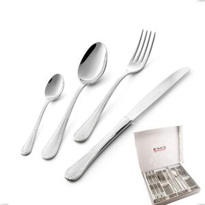 Cofanetto 24 pezzi Luigi XVI, Acciaio Inox 18.10 (AISI304), spessore 3.00 mm