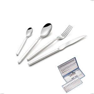 Servizio di posate 75 pezzi in astuccio regalo Zeus Inox, acciaio forgiato lucido 18/10 (AISI 304)
