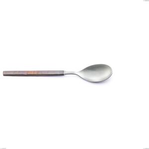 Cucchiaio tavola Zeus Fire, acciaio forgiato 18/10 (AISI 304), Lunghezza 212 mm manicatura martellata e brunita