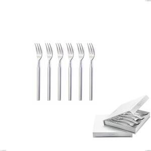 Confezione a libro 6 pezzi forchette dolce Zeus Inox, acciaio forgiato lucido 18/10 (AISI 304)
