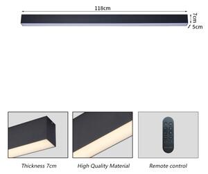 Brilagi - Plafoniera LED dimmerabile SLEEKLINE LED/40W/230V Wi-Fi Tuya, nero + telecomando
