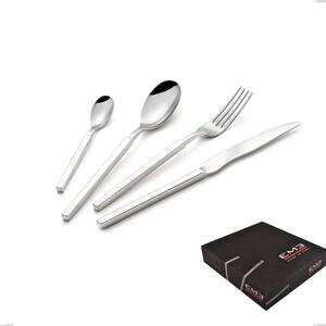 Set di posate 75 pezzi Zeus Inox in confezione regalo, acciaio forgiato lucido 18/10 (AISI 304)