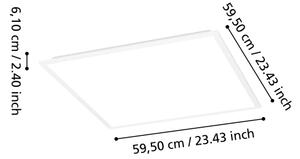 Eglo 902305 -LED dimmerabile pannello a montaggio superficiale MORADILLO-R LED/33W/230V 60x60cm bianco+telecomando