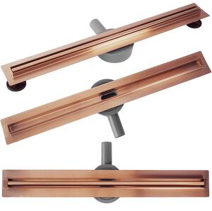 Scarico lineare REA Neox Slim pro Brushed Copper 60